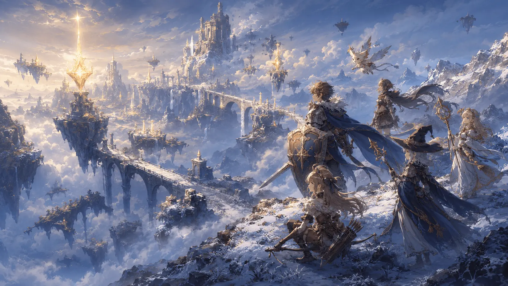 星落遠征隊遊戲所描繪的雪山與奇幻遠征場景